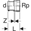 Picture of Geberit Mapress Adaptor With Female Thread 22mm x 1/2"
